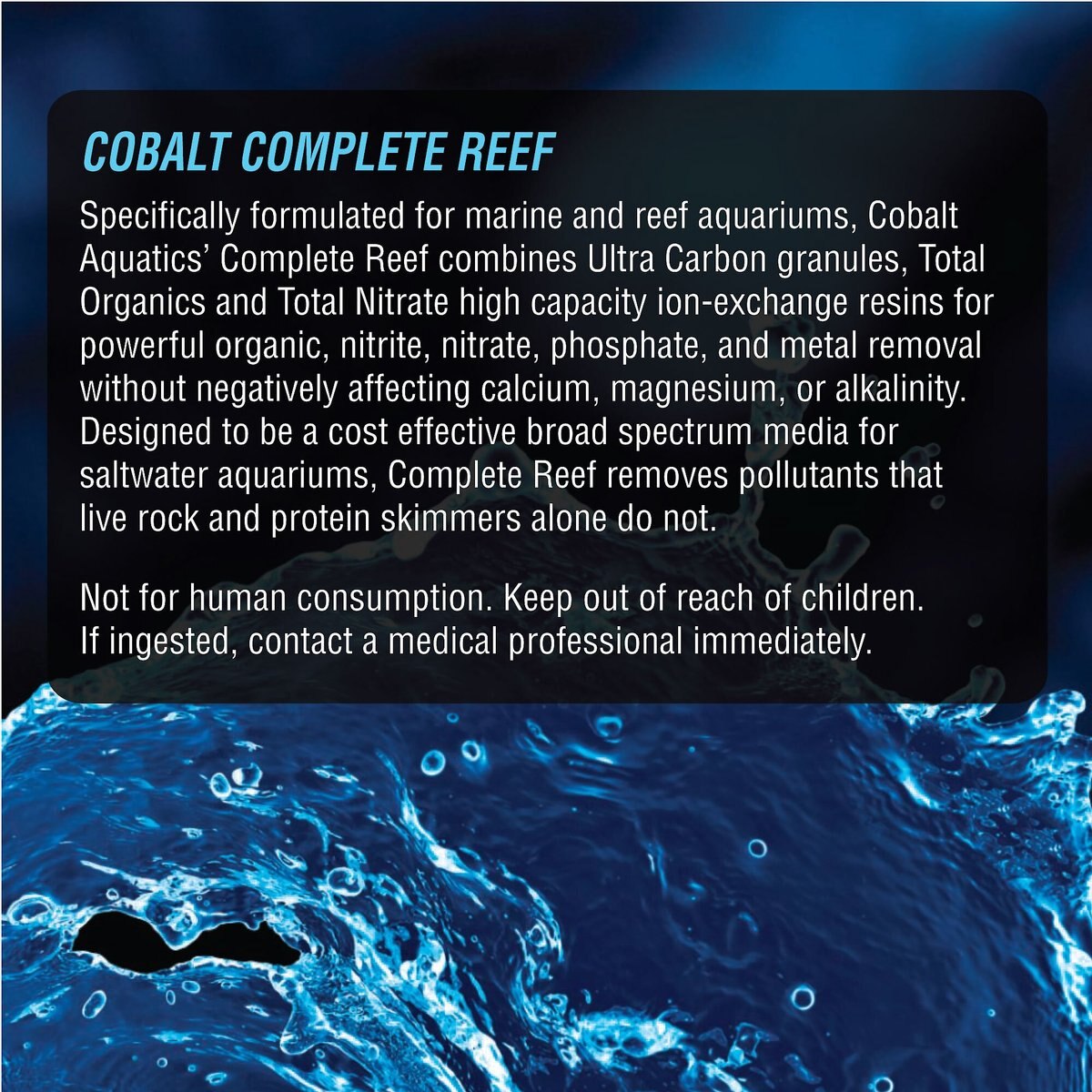 Cobalt Aquatics Complete Reef Superior Pollutant and Aquarium Nitrate Removal， 53-oz tub