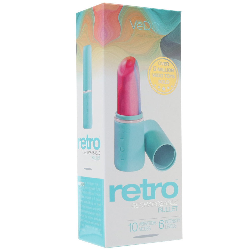 Retro Rechargeable Bullet Vibe in Turquoise