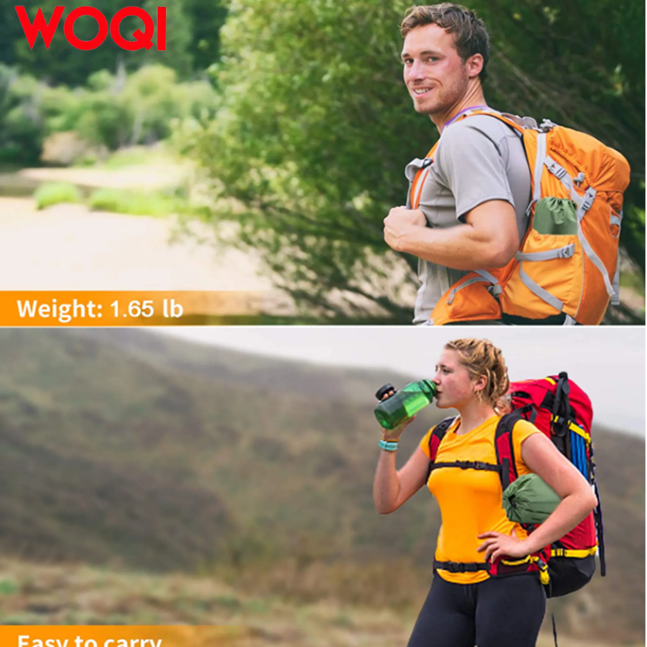 WOQI outdoor camping gear 40D Nylon with TUP coating 200*70cm Air pad Inflatable Mattress Compact easy carry inflatable pad