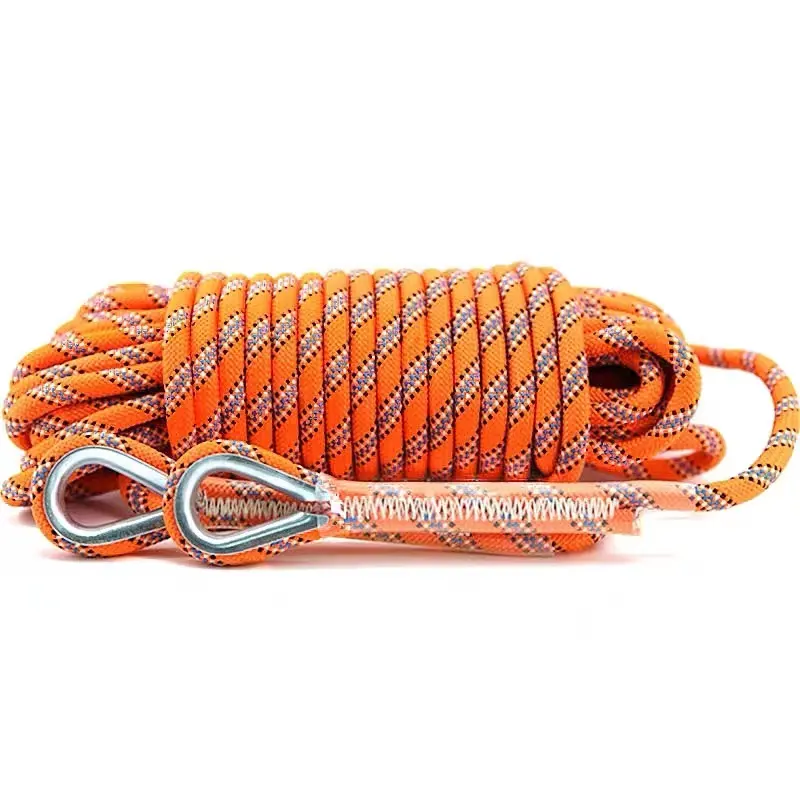 wholesale High Standard braided nylon rope Fire Rescue Parachute Safety Rope Static Climbing Rope