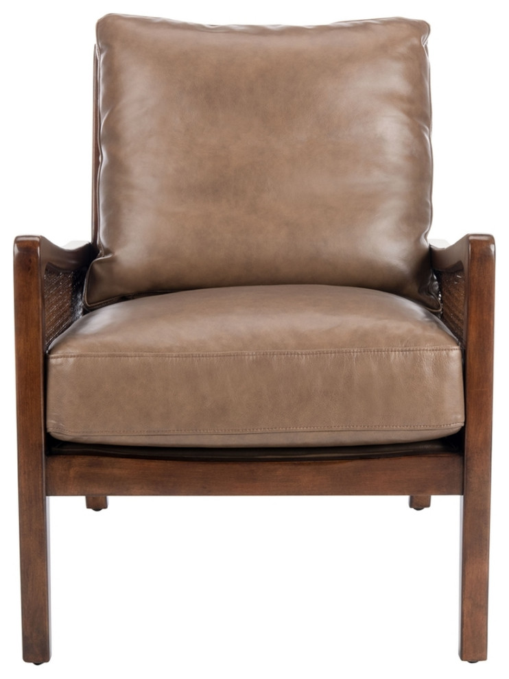 Secora Wood Frame Accent Chair Dark Brown   Tropical   Armchairs And Accent Chairs   by Peachtree Fine Furniture  Houzz