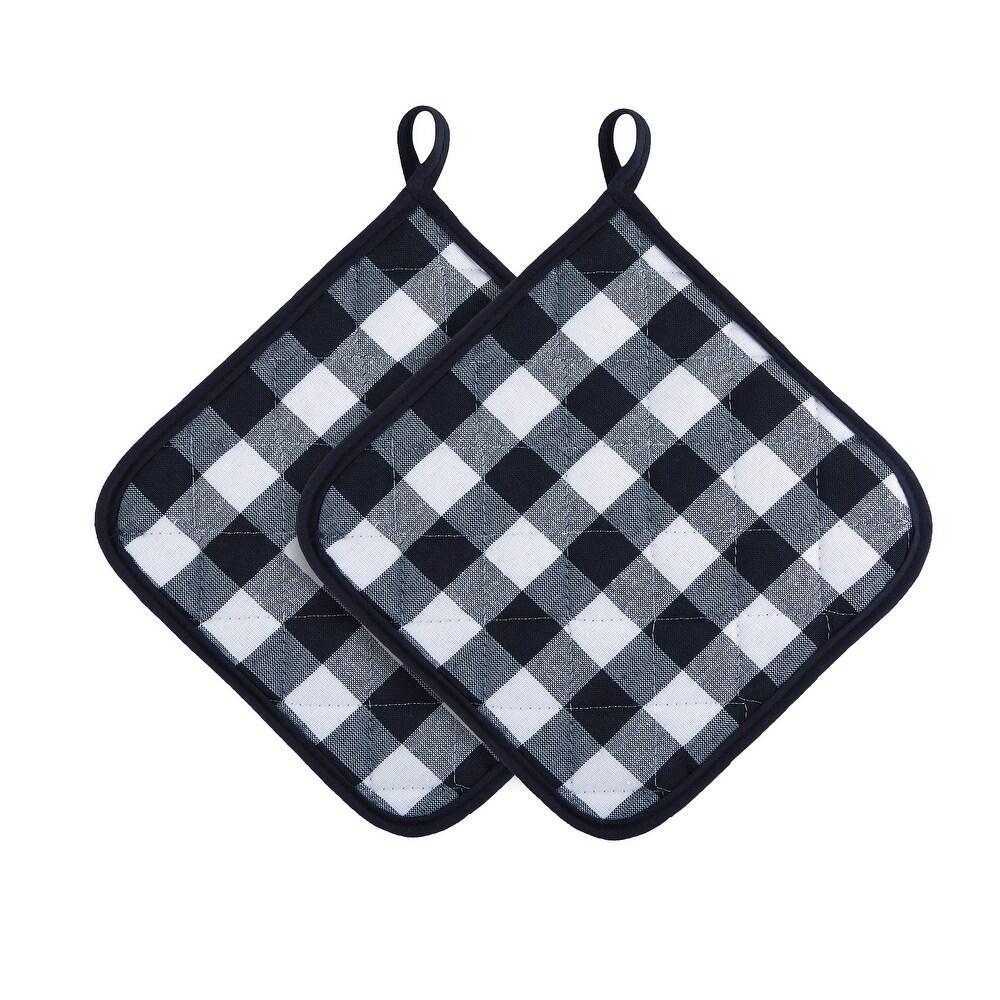 Buffalo Check Pot Holder   Set of Two   8x8