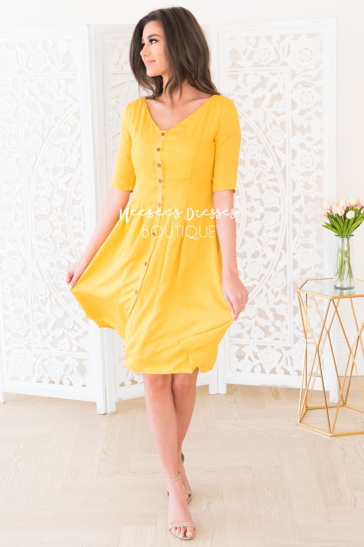 The Gina Button Front Dress