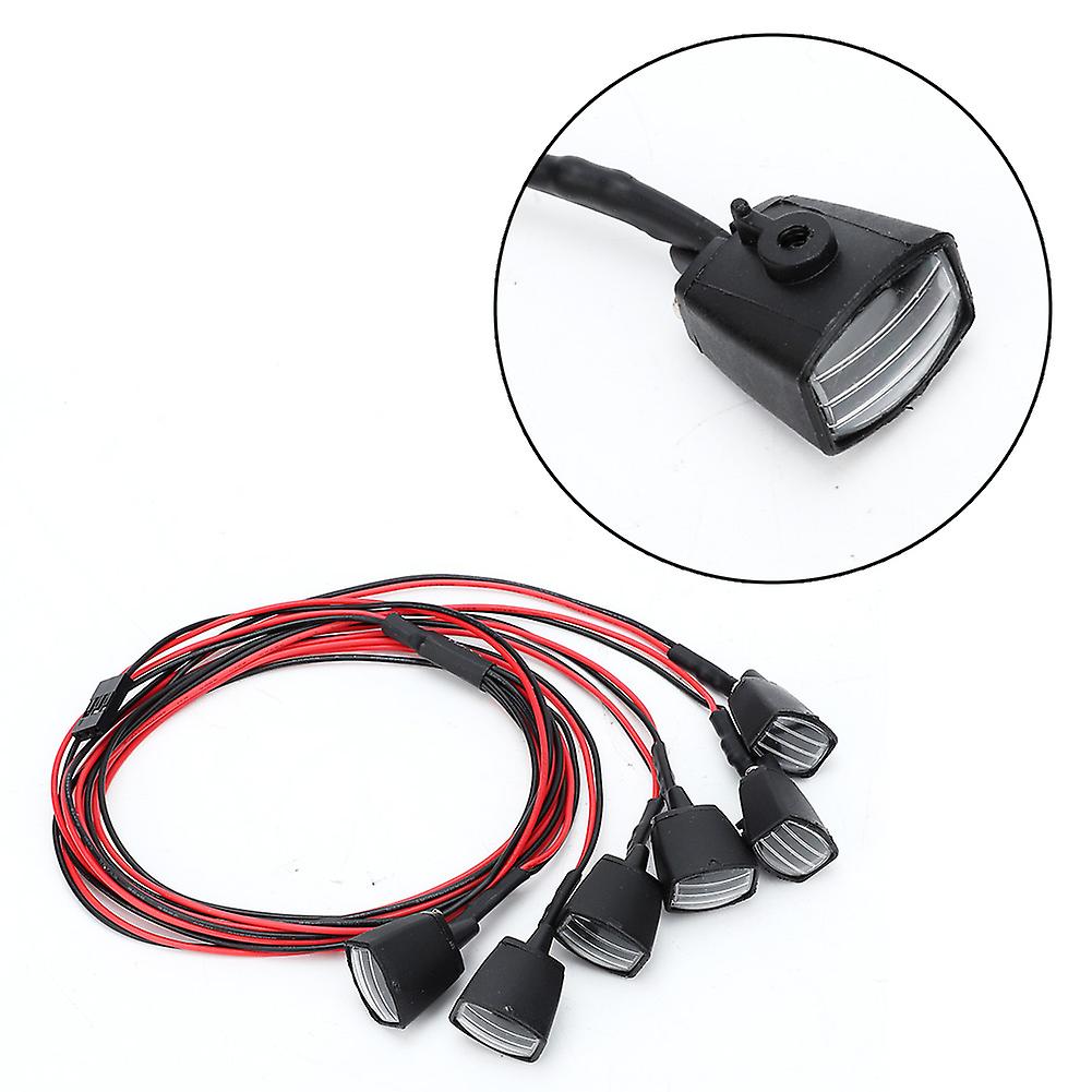 Universal Rc Car Led Light Fit For Traxxas Trx-4 Rc4wd D90 110 1/10 Rc Car  (black Square)