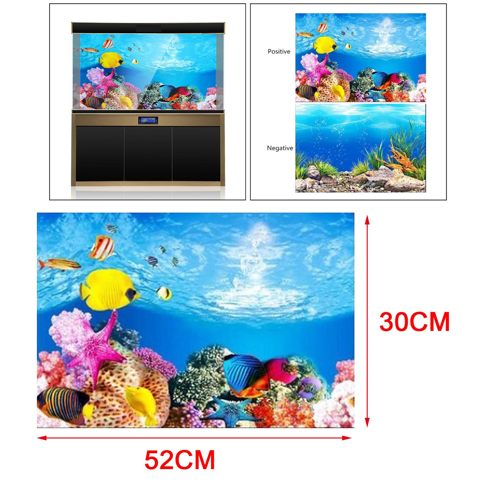 Aquarium Background Poster Fish Tank Decoration Landscape - Multicolor， 30x52cm