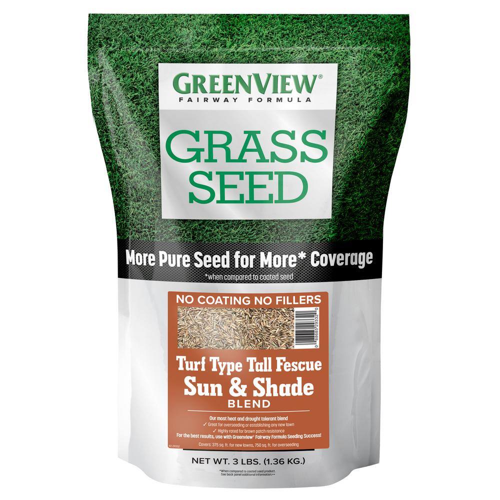 GreenView 3 lbs. Fairway Formula Grass Seed Turf Type Tall Fescue Sun and Shade Blend 2829346