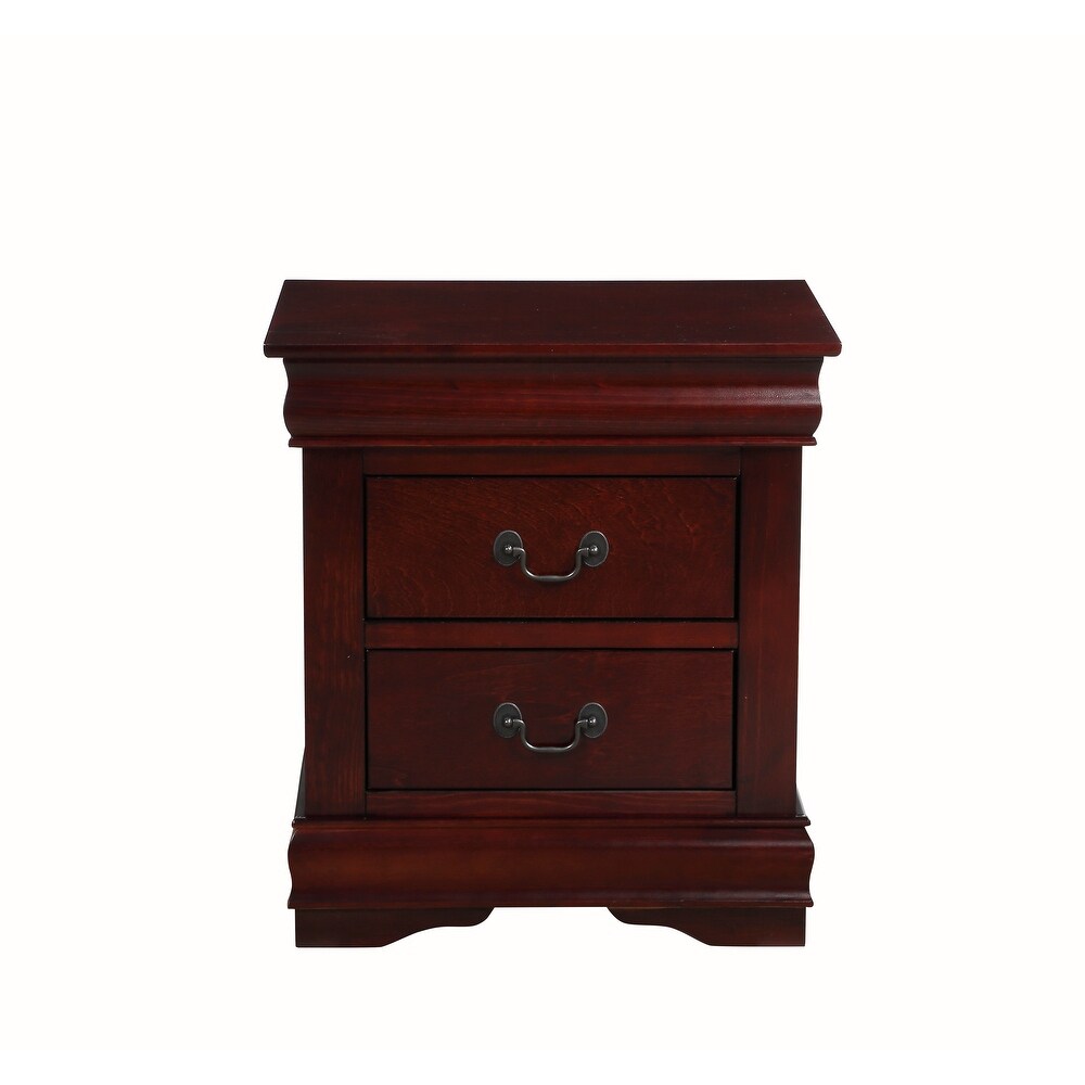 ansitional and Romantic nightstand with Center Metal GLIDE and French Back Dovetail Drawer for Your Bedrooms and Other Scenses