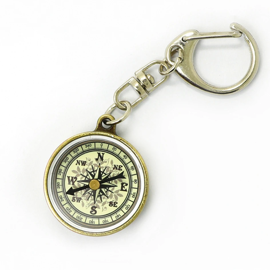 Mini  Compass Portable Outdoor Camping Hiking Pocket Navigator Adventure Keychain Compass Climbing Equipment