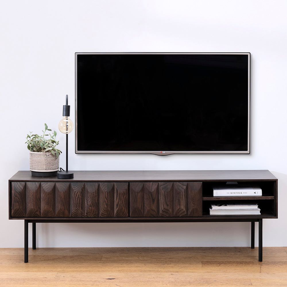 LATINA TV Entertainment Unit 1.6M - Dark Brown / Black