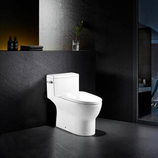 Altair Veronoa 1-Piece 1.28 GPF Single Flush Elongated Toilet in White Seat Included T213