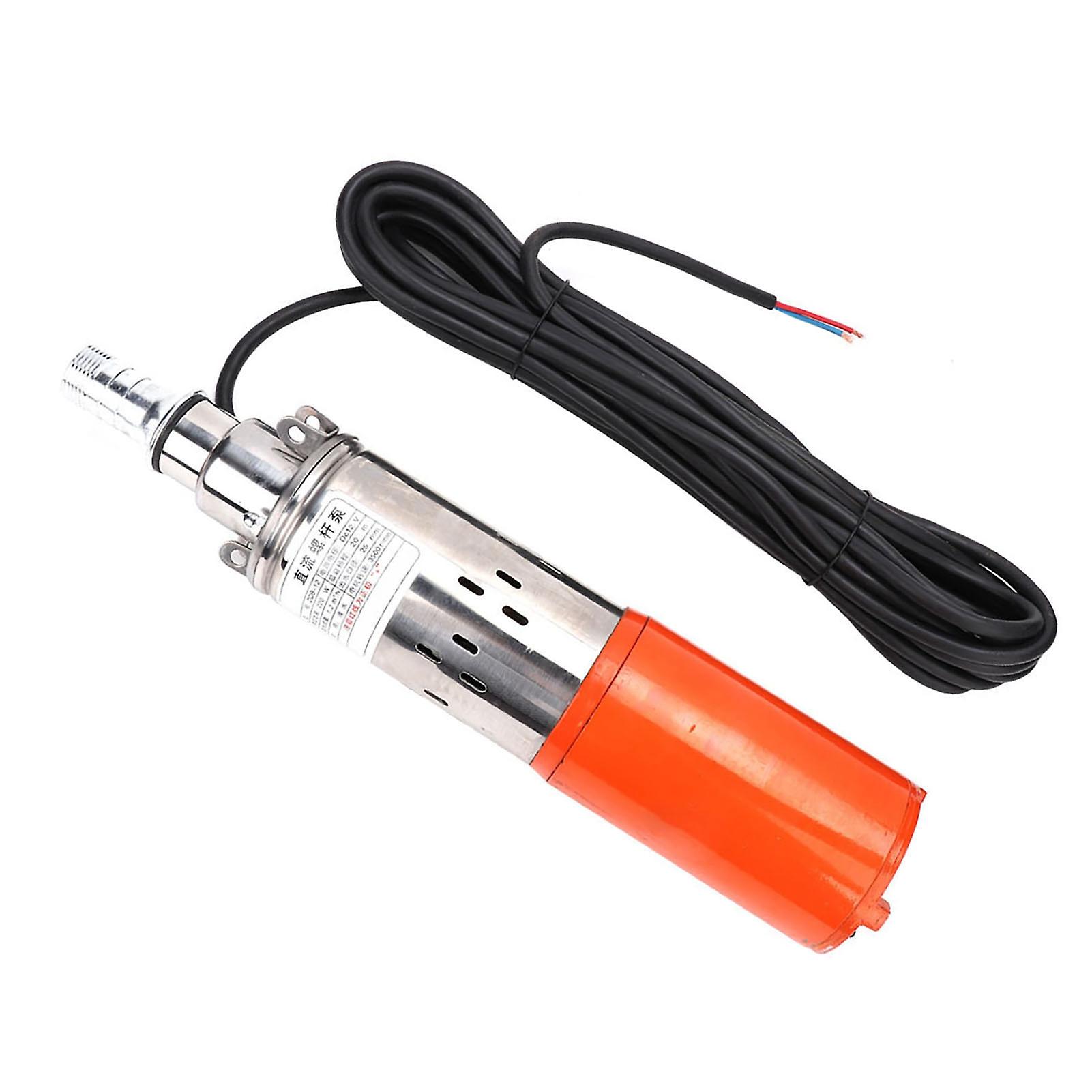 1'' 12V1.2m30m DC Screw Pump High Lift Stainless Cast Steel Submersible Water Pump