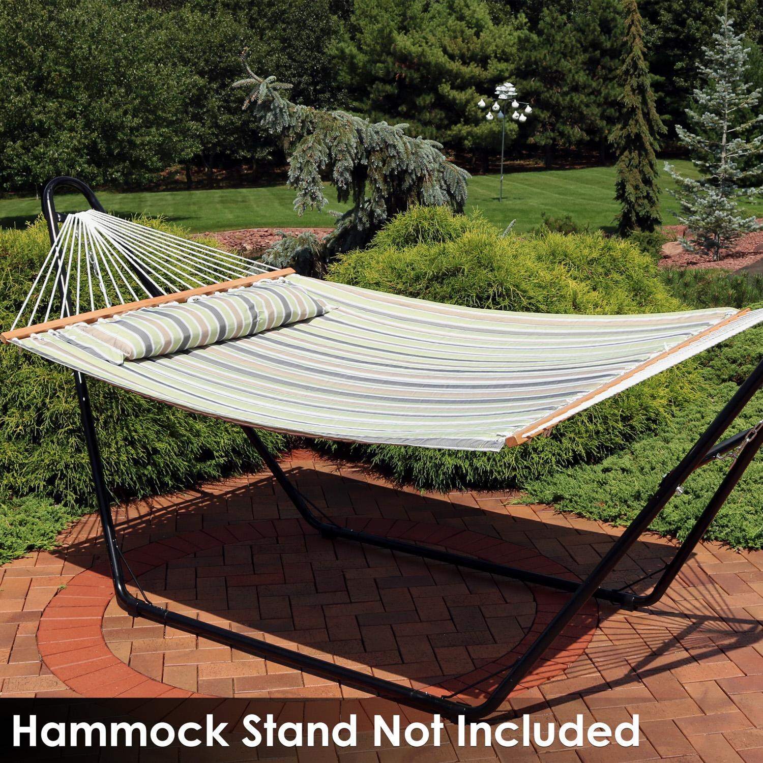 Ultimate Patio Quilted Double Hammock and Pillow