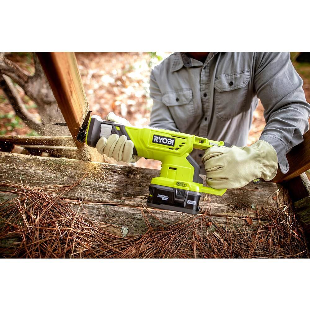 RYOBI ONE+ 18V Cordless Reciprocating Saw with 2.0 Ah Battery and Charger P519-PSK005