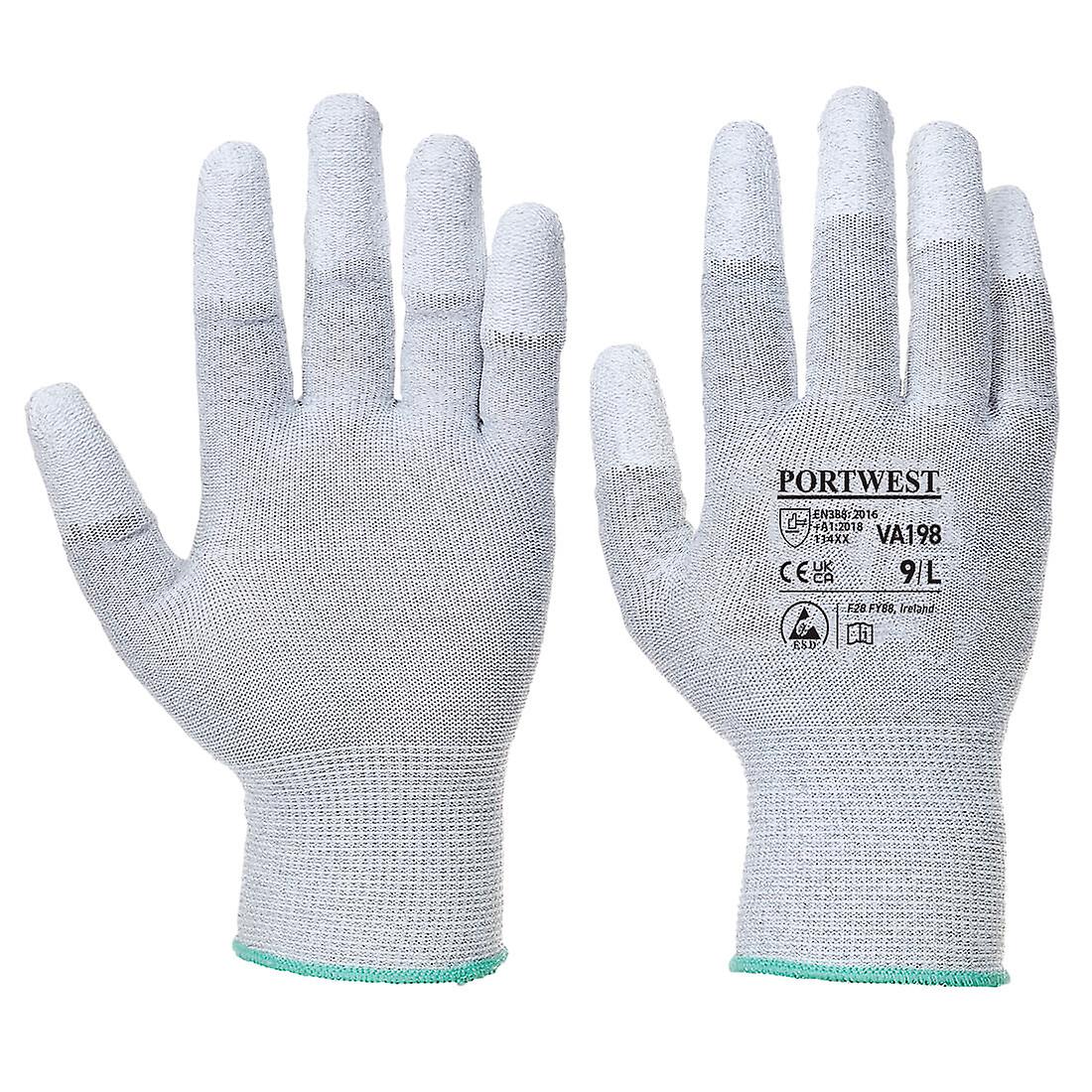 Portwest va198 vending machine antistatic pu fingertip gloves