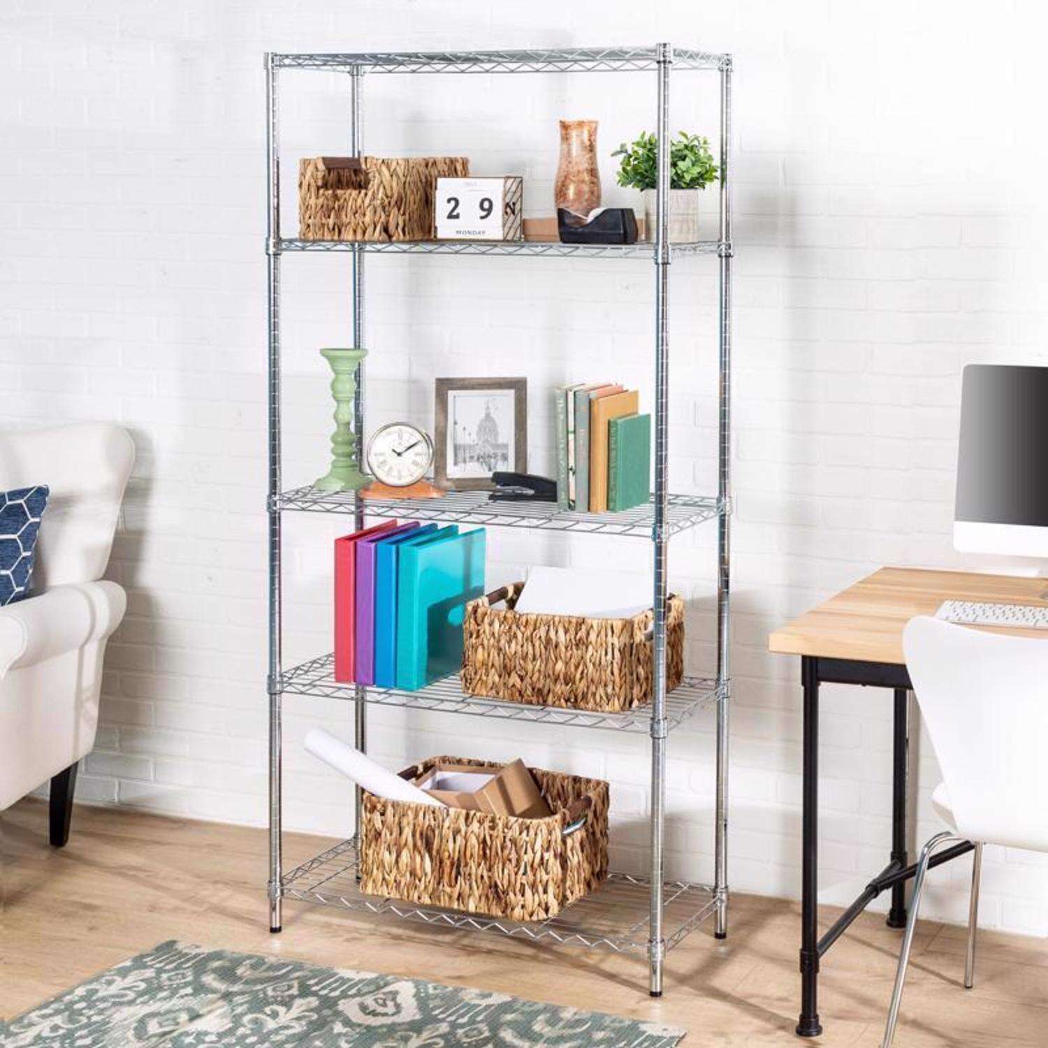 Honey-Can-Do 72 in. H X 36 in. W X 14 in. D Steel Shelving Unit