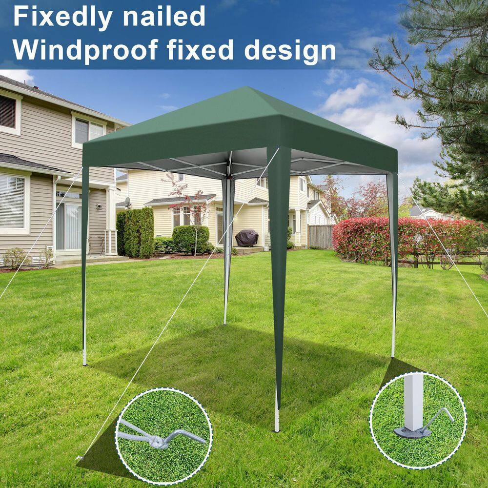 Karl home 6.5 ft. x 6.5 ft. Green Straight Leg Pop-Up Canopy 230744540016