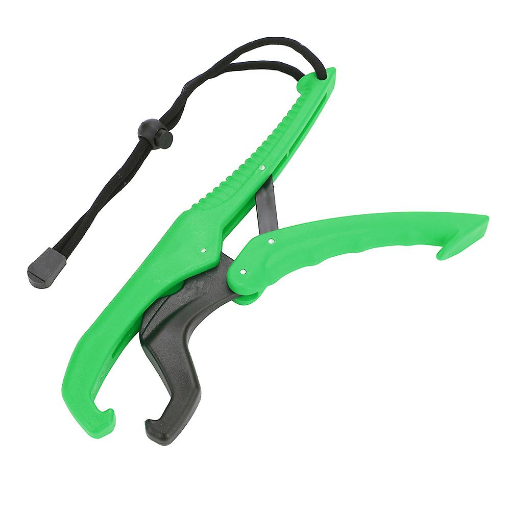 Fishing Gripper Gear Tool Abs Grip Tackle Holder Fish Clamp With Adjustable Rope (green， L)