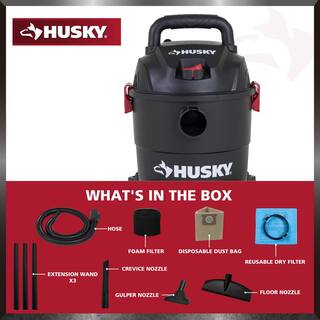 Husky 4 Gal. Poly WetDry Vac with Filter Hose and Accessories AT18303P-4A