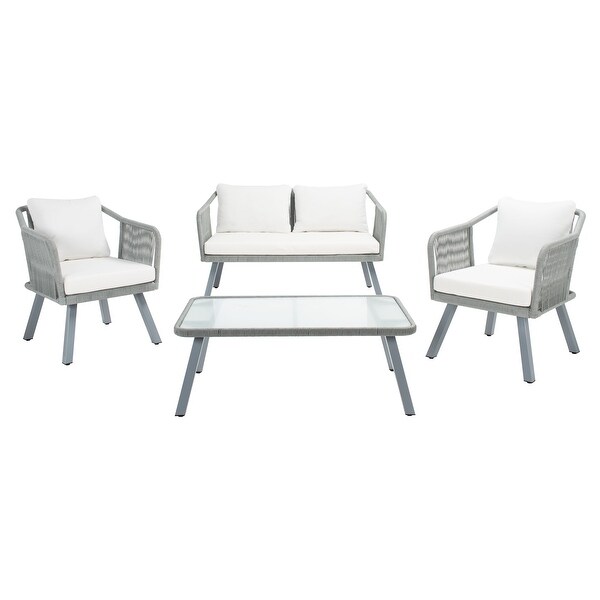 SAFAVIEH Outdoor Torsla 4Piece Rope Patio Set