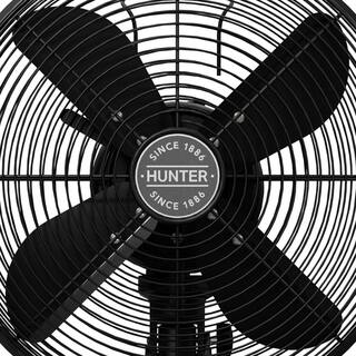 Hunter Classic 12 in. 3-speed Desk Fan in Matte Black with Non-slip Base and Easy-Carry Handle 97314