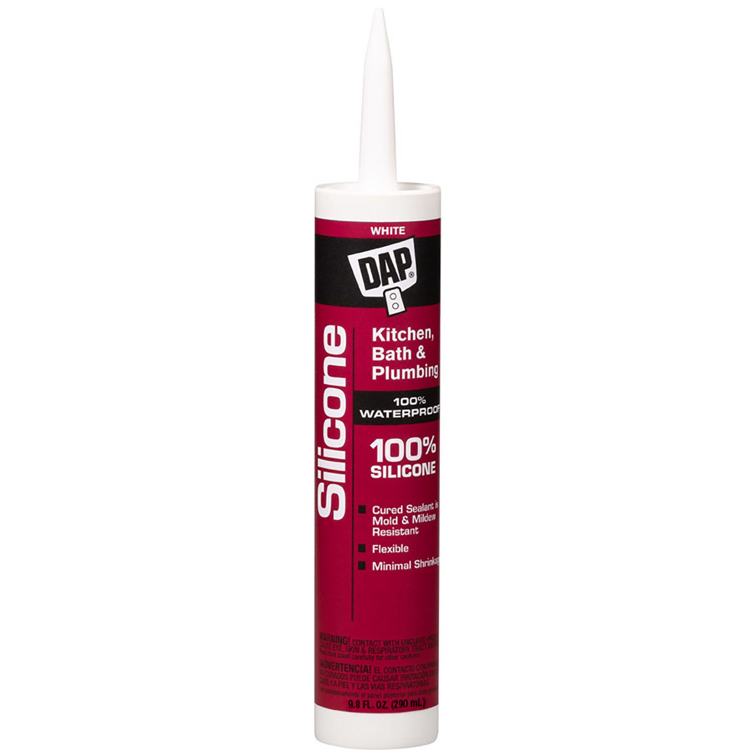 DAP White Silicone Kitchen and Bath Sealant 10.1 oz