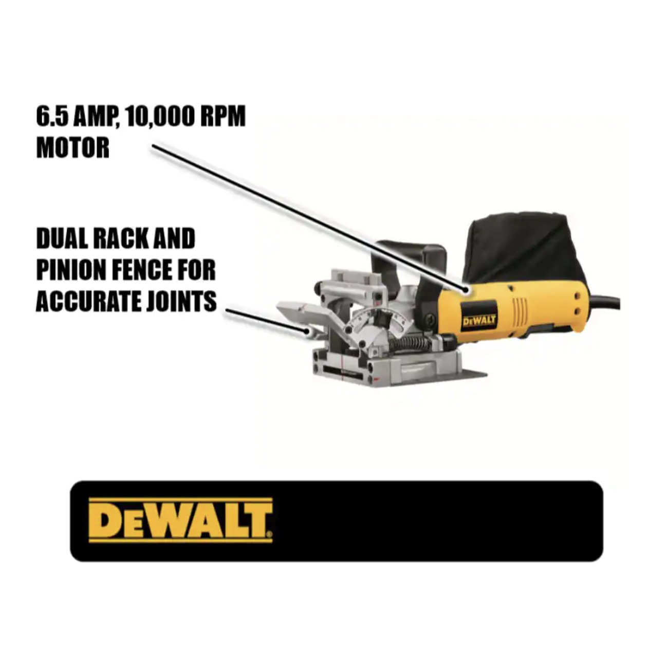 Dewalt 6.5 Amp Heavy Duty Plate Joiner Kit