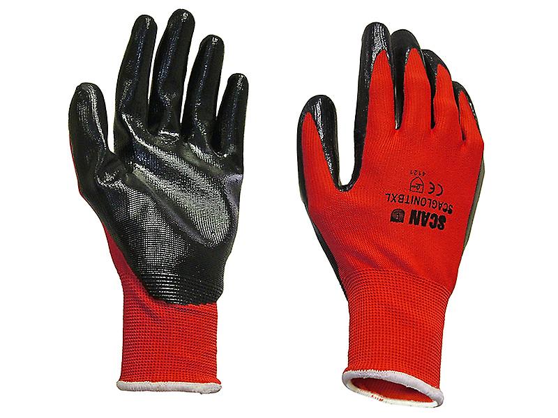 Scan Palm Dipped Black Nitrile Glove - XL SCAGLONITBXL