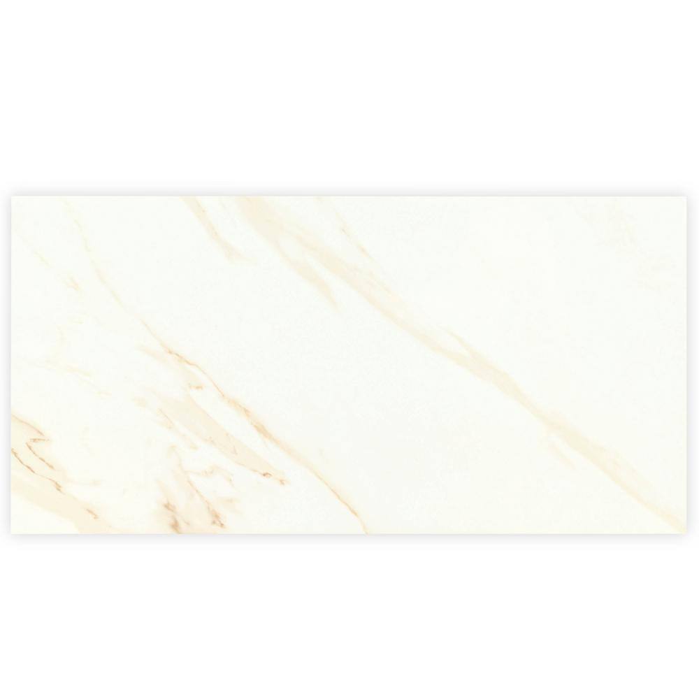 MSI Yosemite White 16 in. x 32 in. Polished Porcelain Floor and Wall Tile (14.2 sq. ft.Case) NHDYOSWHI1632C