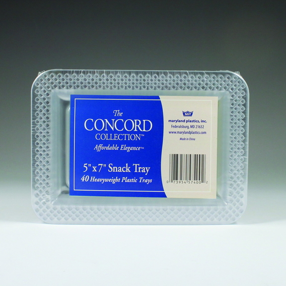 Maryland Plastics 5 x 7 Concord Snack Tray  40 C...