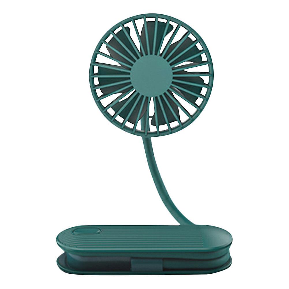 1 Set Of Portable Usb Mini Air Fan Handheld Fan For Outdoor (dark Green)