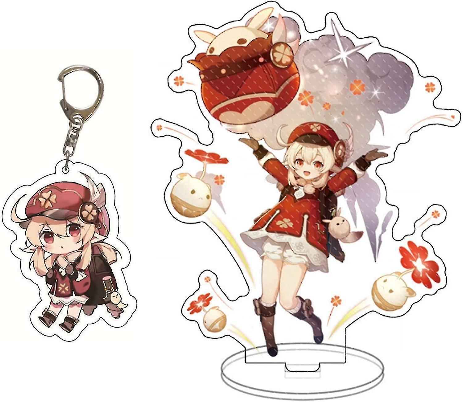 Genshin Impact Mirror Acrylic Stand Figure And Keychain Peripheral Ornaments Collections，daily Life，