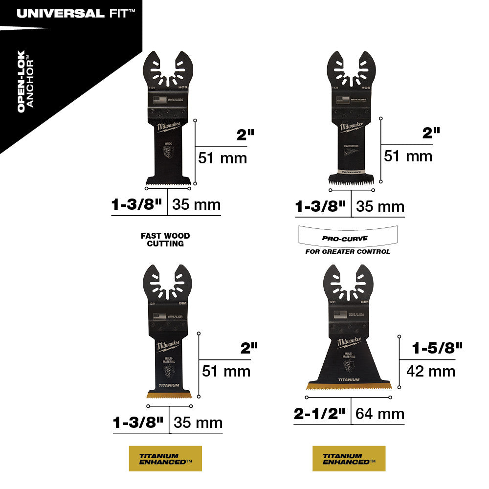 Milwaukee  49-10-9112 OPEN-LOK? 6Pc Multi-Tool Blade Kit