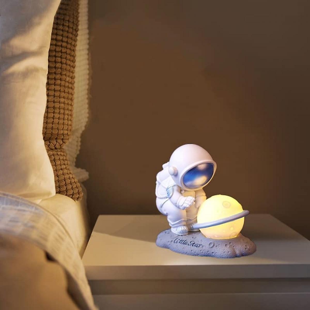 Moon Lamp Astronaut Night Light For Kids Led Spaceman Desktop Creative Moon Decor Light For Bedroom Room Great Gift For Children Boys Girls