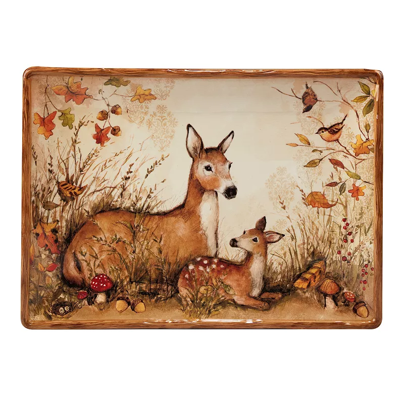 Certified International Pine Forest Rectangle Platter