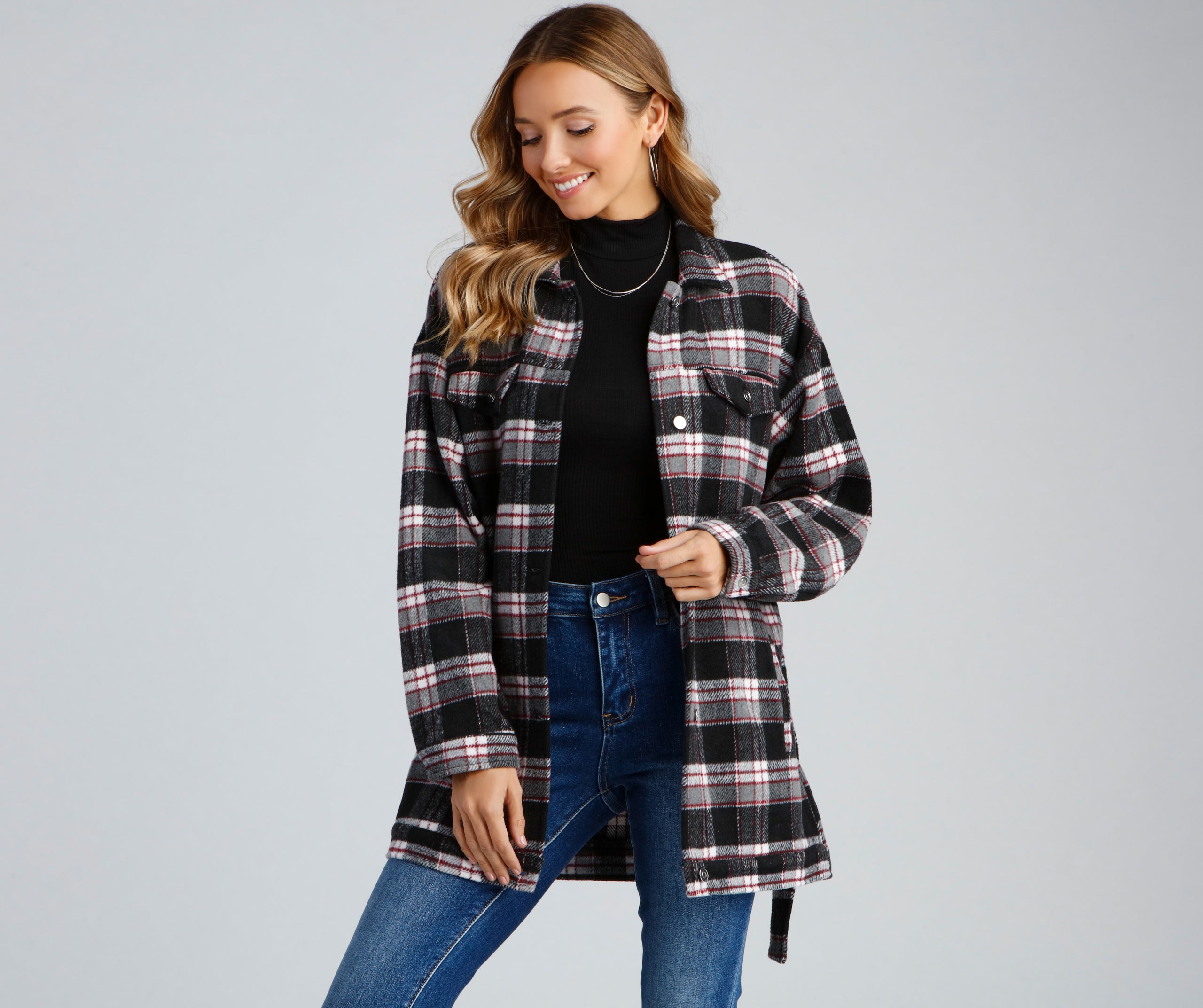 The One Belted Flannel Shacket