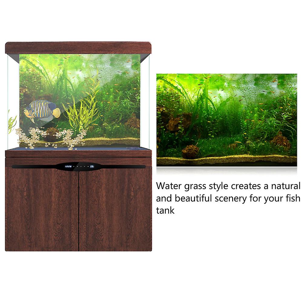 Water Grass Style Aquarium Fish Tank Background Poster Pvc Adhesive Decor Paper (122*46cm)