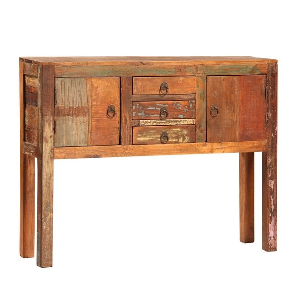 Journee 40-inch Distressed Painted Reclaimed Hardwood Storage Console