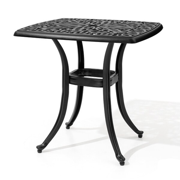 Outdoor Cast Aluminum Side Table Small Patio Coffee Table