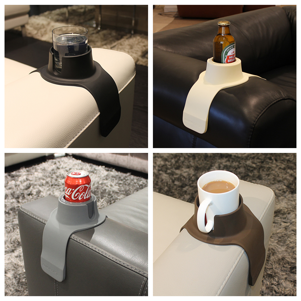 CouchCoaster - The ultimate drink holder for your sofa， Steel Grey