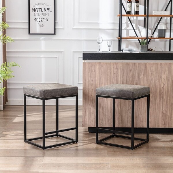 Counter Height Backless Barstools Set of 2