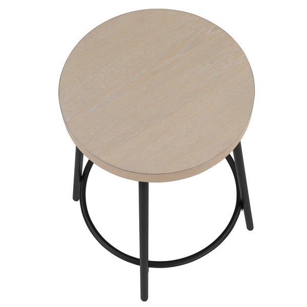 Clareta Backless Wood and Metal Counter Stool by Greyson Living