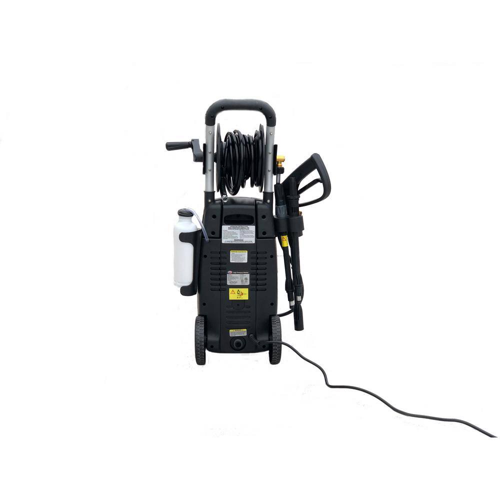 All Power APW5006 2000 PSI 1.6 GPM Electric Pressure Washer with Hose Reel for Buildings， Walkway， Vehicles and Outdoor Cleaning