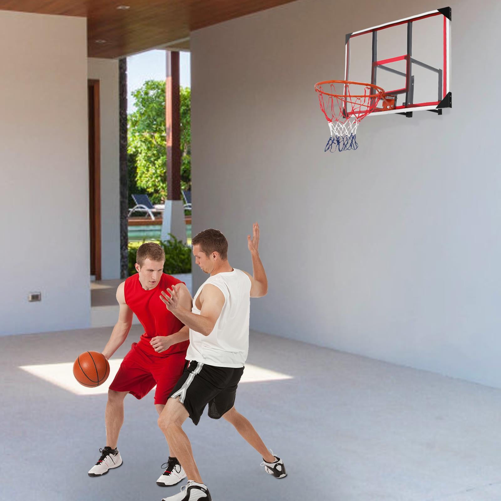 Zimtown Shatterproof Polycarbonate Wall-Mount Basketball Backboard