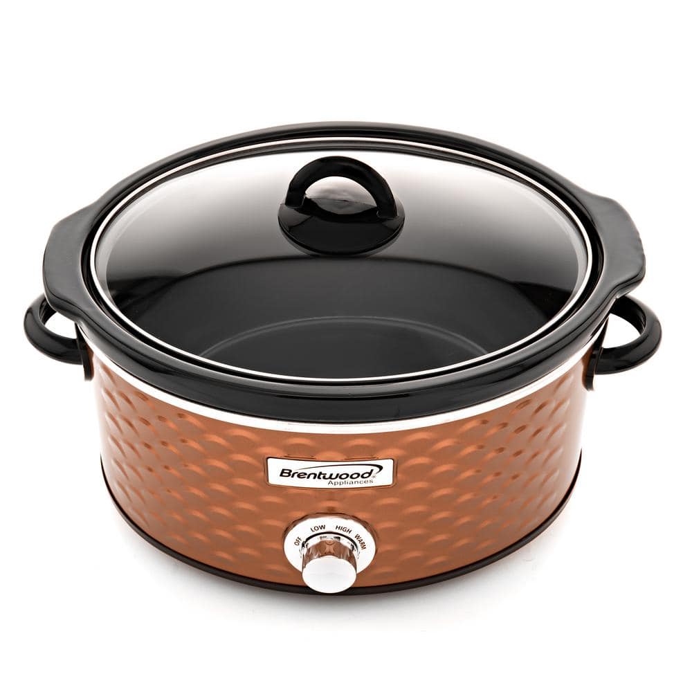 Brentwood Scallop Pattern 4.5 qt. Copper Slow Cooker 985114322M