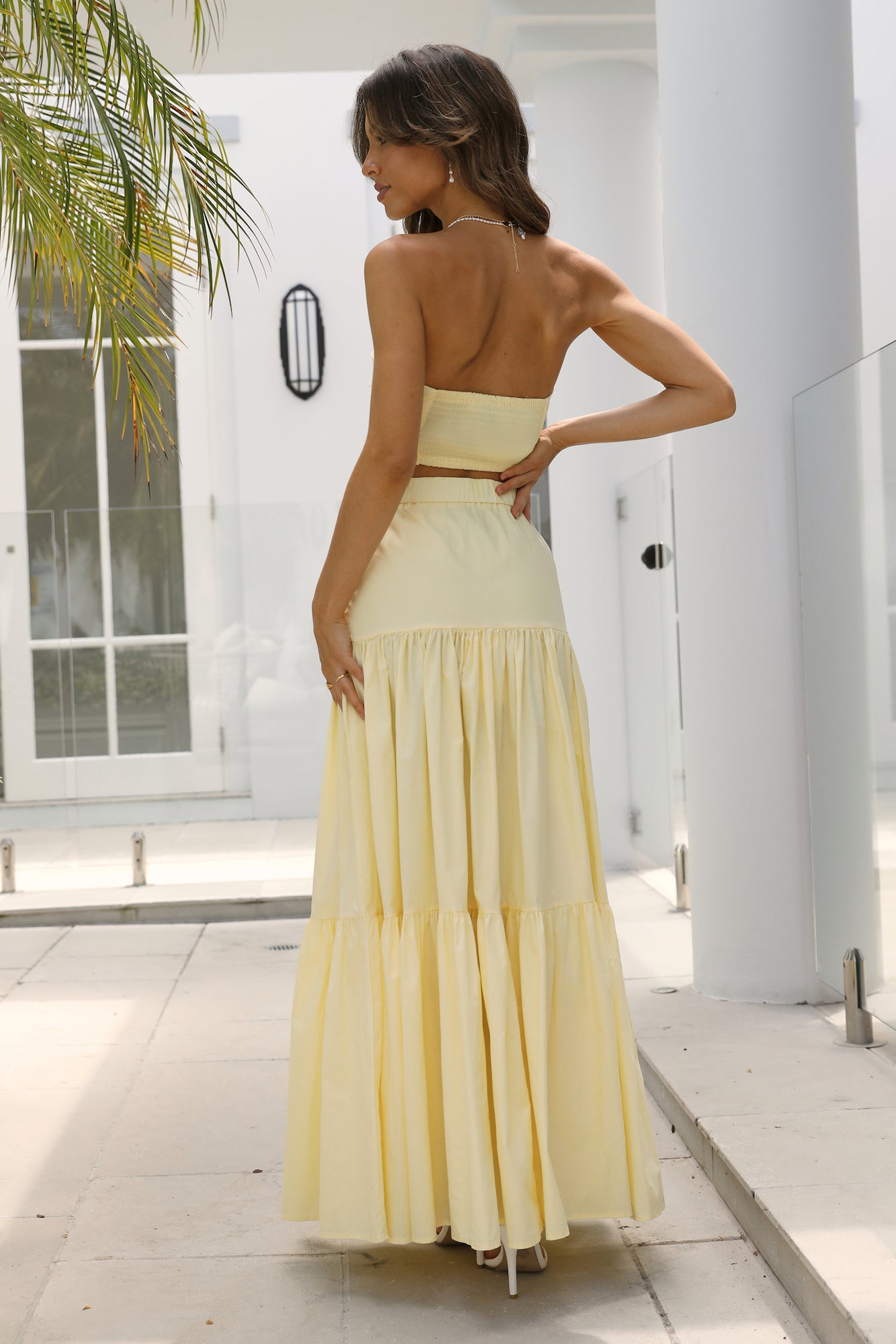 RUNAWAY Ayla Maxi Skirt Lemon