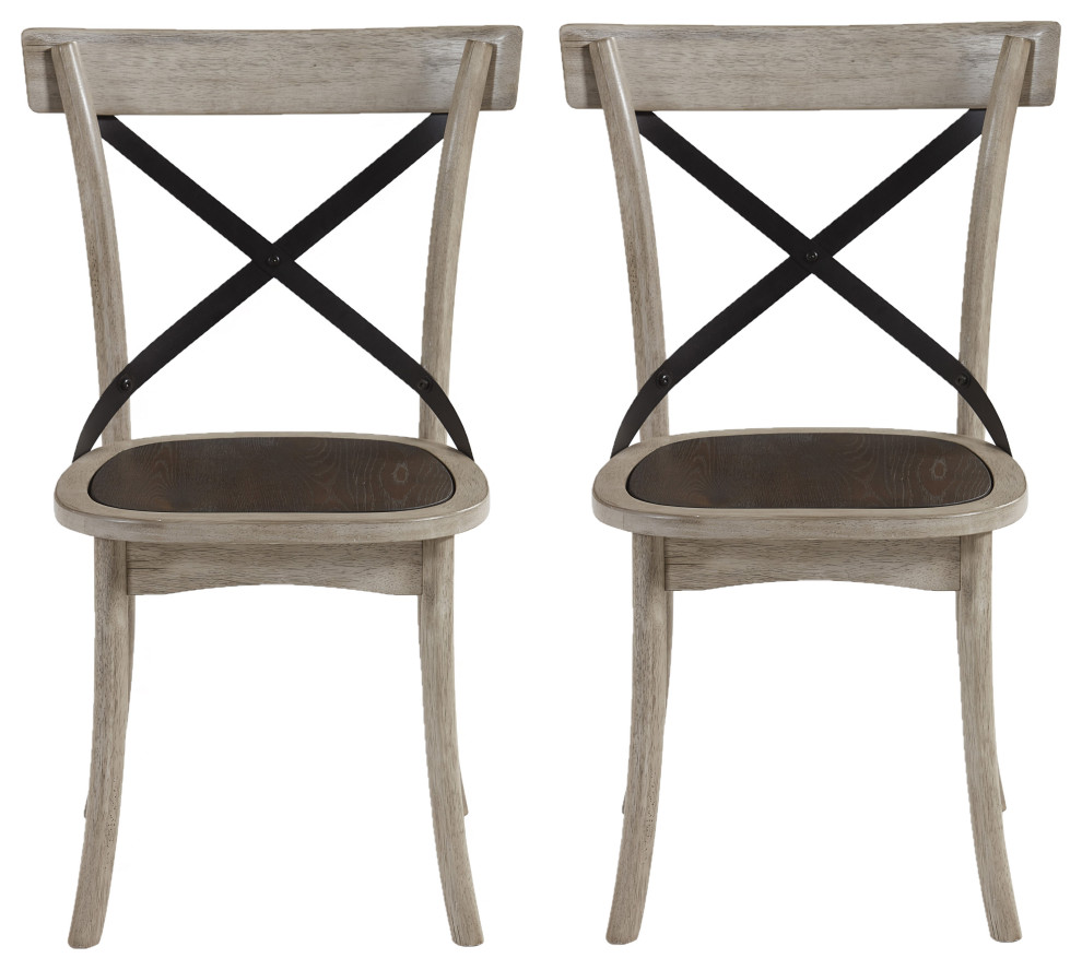 Winslet X Back Dining Chairs Set of 2   Farmhouse   Dining Chairs   by Progressive Furniture  Houzz