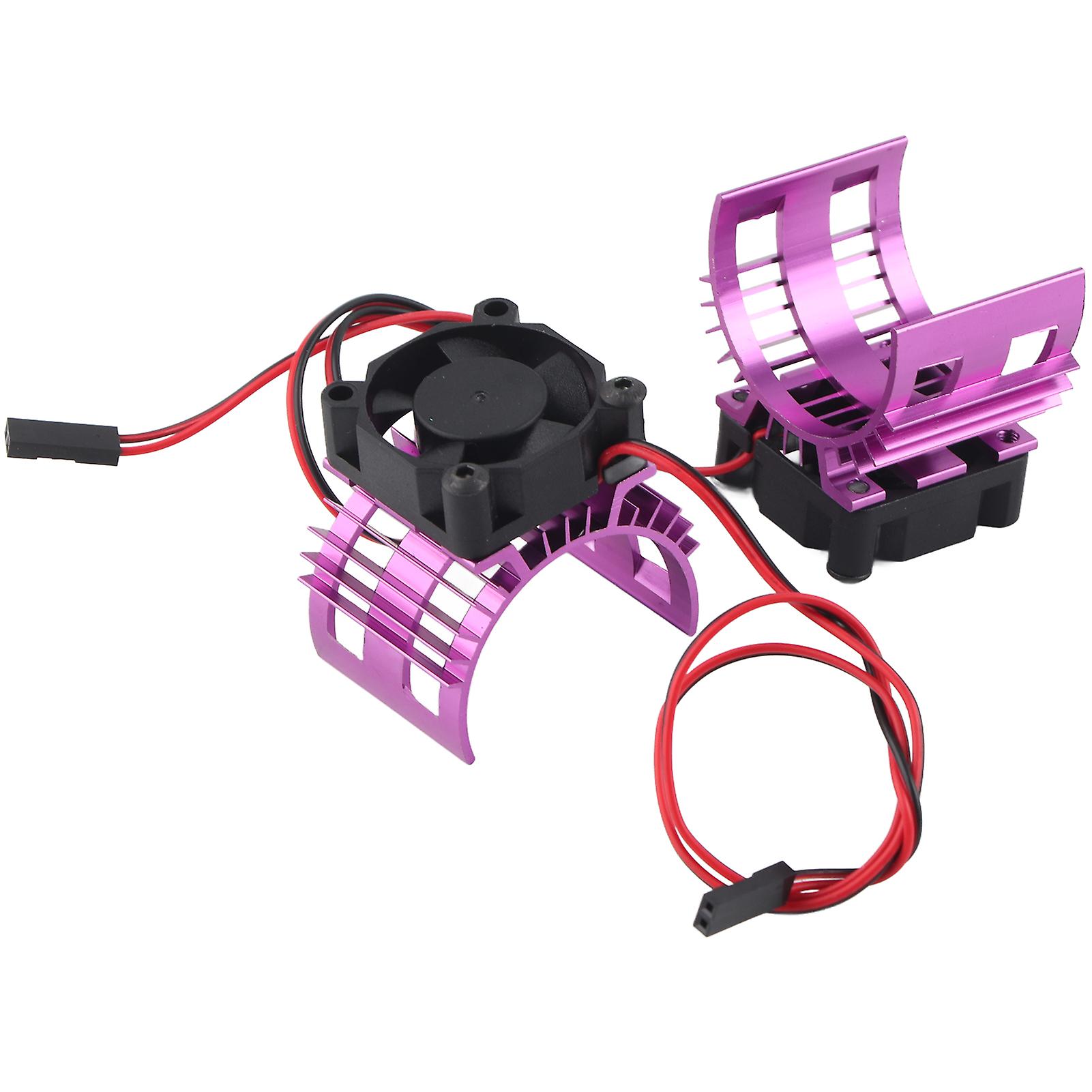 Rc Car 3650 Brushless Motor Cooling Fan 540 Brushed Motor Fan With Heatsink Rc Accessorypurple