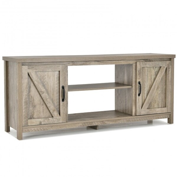 59 Inches TV Stand Media Console Center with Storage Cabinet - 59