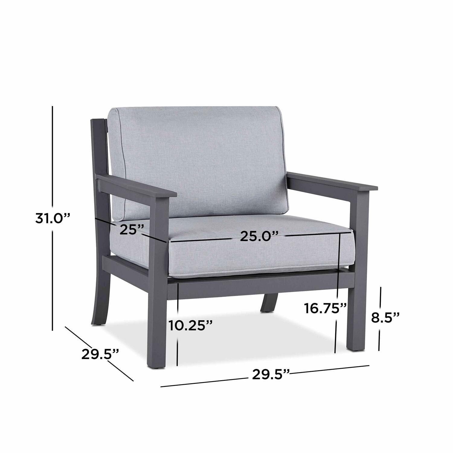 Lakeview Cabin Way Aluminum Club Chair