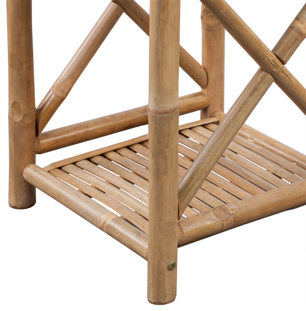 vidaXL Bamboo Shelf 5 Tiers Display Shelving Unit Rack Stand Organizer Storage   Asian   Bookcases   by vidaXL LLC  Houzz